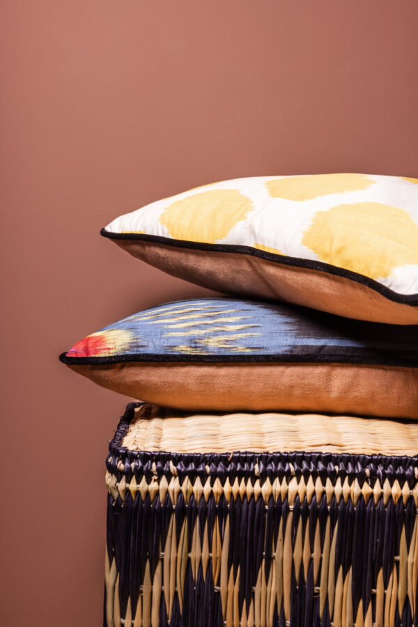Coussin Précieuse Afrique Ikat Citron – Image 4