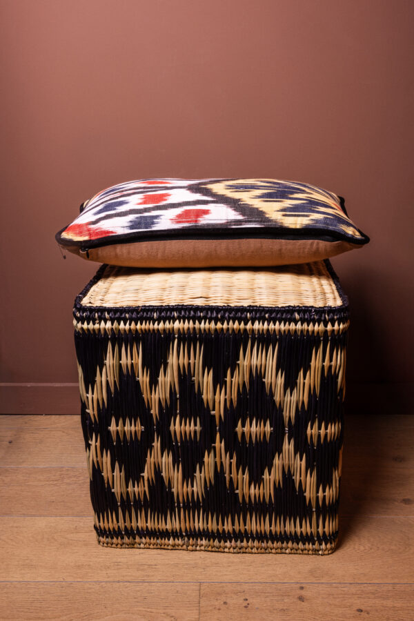 Coussin Précieuse Afrique Ikat Ethnique Fond Blanc – Image 4